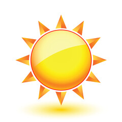 Sun icon. Illustration on white background for Web-design