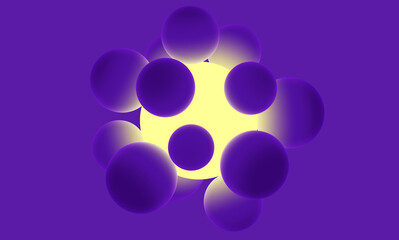 Abstract 3d background design with geometric spheres. Wallpaper, background for business presentations.