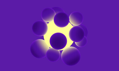 Abstract 3d background design with geometric spheres. Wallpaper, background for business presentations.