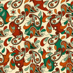 Fototapeta premium vector seamless paisley background