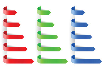 Color arrows marker paper. Illustration for design on white background