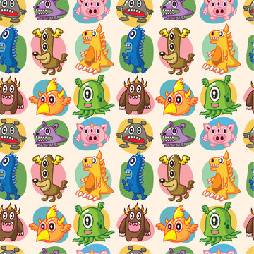 seamless monster pattern