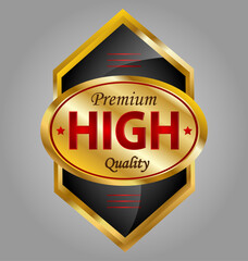 Design of a creative glossy and gold premium quality product label