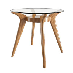 Freestanding accent table isolated on transparent background. Generative AI