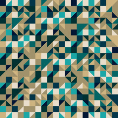 Geometric seamless pattern with triangles and squares