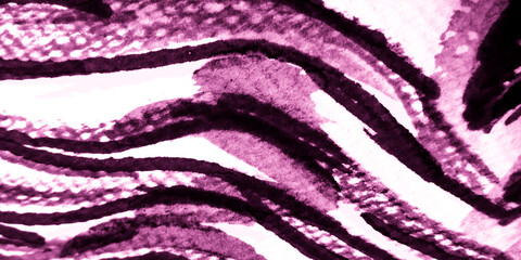 Fototapeta na wymiar Rose Illustration Tiger Print. Dirty Stripes. Violet Jungle. African Animal Prints. Bright Tiger Patch. Stripes Background. Coral Royal Bengal Tigers.