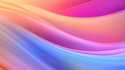 Naklejka premium A beautiful rainbow abstract gradient, light and optimistic pastel colors. AI generated. Abstract colorful wave wallpaper..