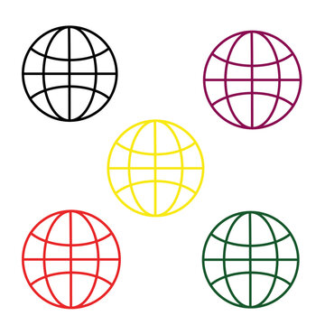 globe icon set