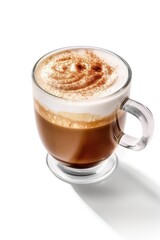 Delicious Latte on a White Background. Generative AI