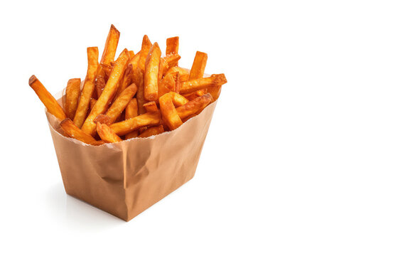 Delicious Sweet Potato French Fries. Generative AI