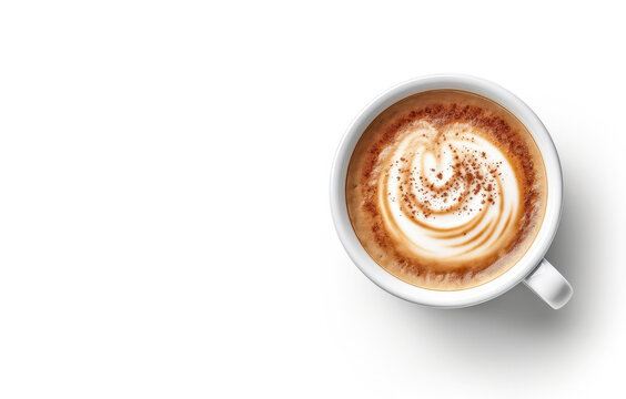 Delicious Cappuccino on a White Background. Generative AI