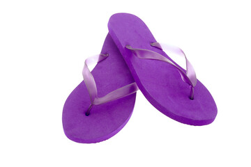 Purple flipflops isolated on transparency png file