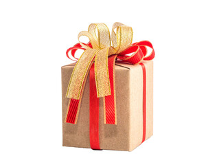 gift box red ribbon isolated 