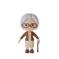 grandma 3d Illustration
