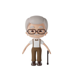 grandpa 3d Illustration