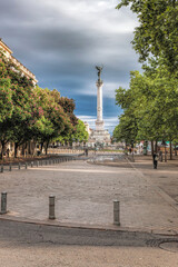 Girondins Monument is located at Place des Quinconces square in the centre of Bordeaux city in France - 608653063