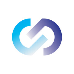 Blue and Green Infinity Vector Logo Template Illustration Design