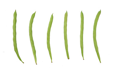 Set of fresh beans isolated. Healthy food element