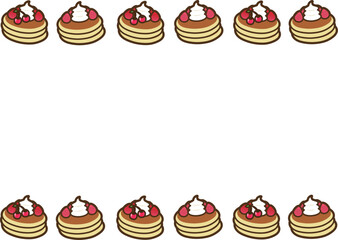 フルーツの乗ったパンケーキのフレーム