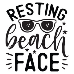 Resting beach face SVG