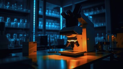 Fototapeta na wymiar microscope in lab ,Generative AI