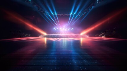 concert stage show vivid light , Generative AI