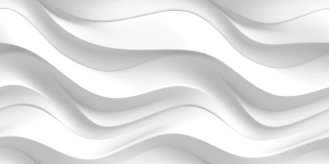 Abstract 3D Background with white grey wavy flowing liquid paint. Generative AI