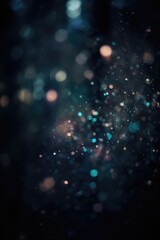 Glowing red, orange and yellow bokeh light spots at night, created using generative ai technology