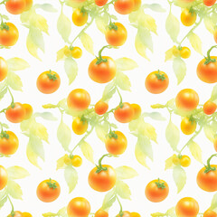 seamless pattern with tomatos