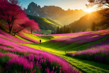 beautiful spring wallpapers and backgrounds generative Ai technology