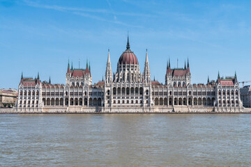 Fototapeta na wymiar Hungarian Parliament Building in Budapest, Hungary
