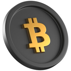 3d render of a bitcoin coin