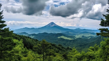 Fototapeta premium View to Japan Mountains