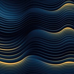 Obraz premium Close up of blue to yellow seamless wave pattern, created using generative ai technology