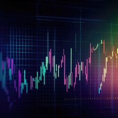 Financial stock market data displayed on screen, created using generative ai technology