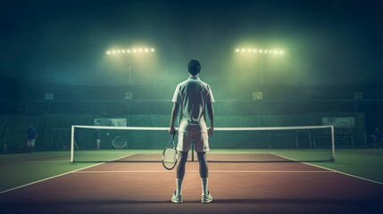Fototapeta na wymiar Tennis Player Man, Generative AI, Illustration