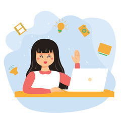 vector illustration concept with multitasking. Working concept illustration.