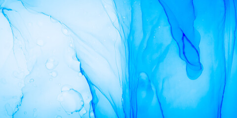 Fototapeta na wymiar Marble Streaks. Blue Natural Luxury Marble. Bleached Background