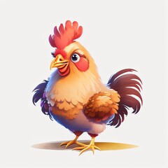 Fototapeta premium Hyper Quality Cute Hen for Children Book