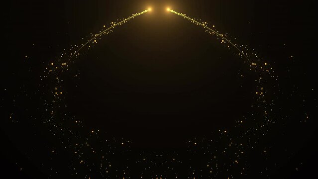 sparkling glitter star dust trail particle magic tail loop Animation video transparent background with alpha channel.