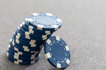 Blue chip and stock market graph 