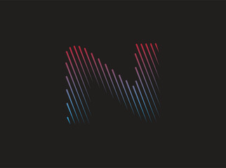 N logo vector.modern minimal letter n logo design 
