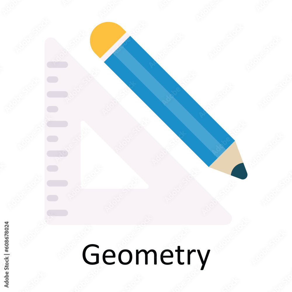 Poster geometry vector flat icon design illustration. education and learning symbol on white background eps