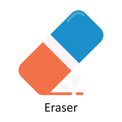 Eraser Vector  Flat Icon Design illustration. Education and learning Symbol on White background EPS 10 File