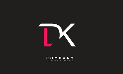 DK Alphabet letters Initials Monogram logo KD, D and K