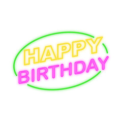 Happy Birthday Neon Sign