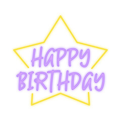 Happy Birthday Neon Sign