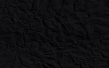 Black texture of crumpled paper. Vector illustration. Vector art