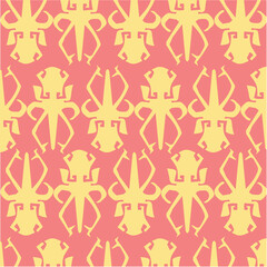seamless pattern with buffalo called pa'tedong