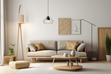 Luxurious Elegant Living Room Decor. Generative AI